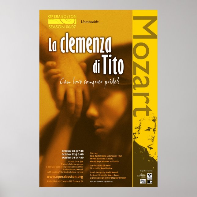 Poster La Clemenza di Tito (Devant)