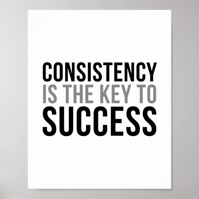 Poster La Cohérence Est La Clé Du Succès (Devant)