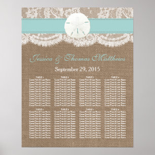 Poster La collection de mariages de plage de sable turquo