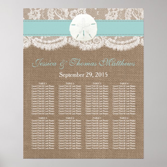 Poster La collection de mariages de plage de sable turquo (Devant)