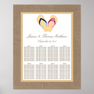 Poster La collection de Mariages Flip Flop Sand Beach Bur