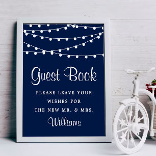 Poster La Collection Mariage Bleu Marine Lights