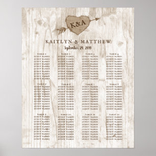 Poster La Collection Mariage Carved Heart Tree Siège