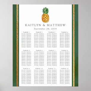 Poster La Collection Mariage d'ananas tropicale Siège