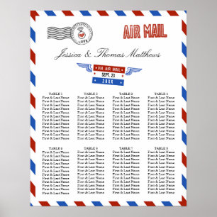 Poster La collection moderne de Mariage Airmail Plan de s