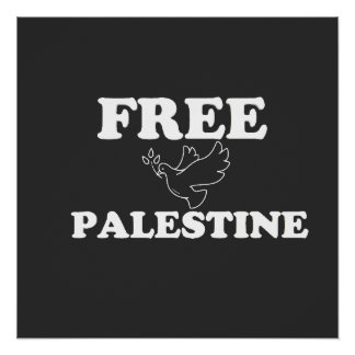 Poster La colombe de paix de la Palestine libre