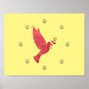 Poster La colombe et les signes de paix
