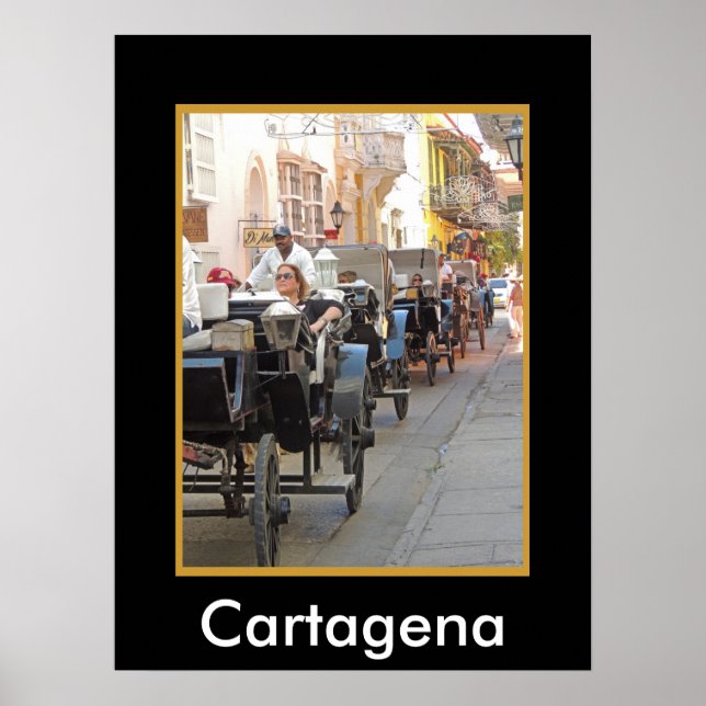 Poster La Colombie - Carthagène en transport (Devant)