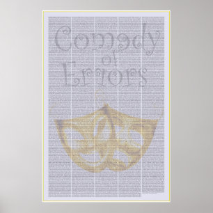 Poster La comédie des erreurs par Shakespeare