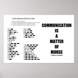 Poster La Communication Est Une Question D'Humour Morse C