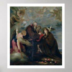 Poster La communion du rose de St de Viterbe (la Vierge)