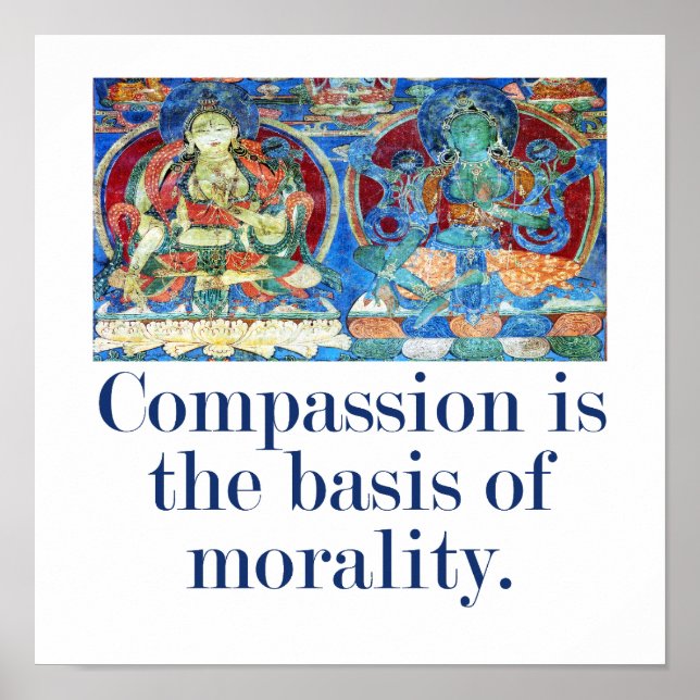 Poster La Compassion Est La Base De La Moralité - Compass (Devant)