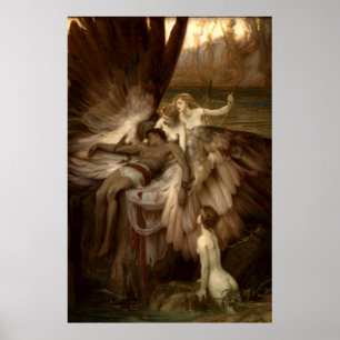 Poster La complainte pour Lcarus par Herbert Draper 1898