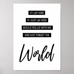 Poster La configuration ici oublient le monde chassant le