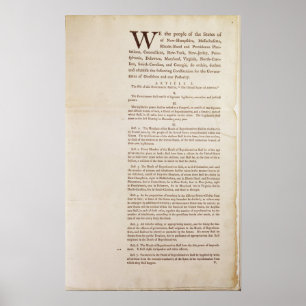 Poster La constitution d'Etats-Unis, 1787