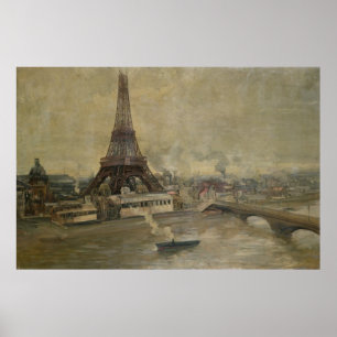 Poster La construction de Tour Eiffel