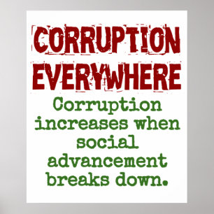 Poster La corruption augmente quand le progrès social - C
