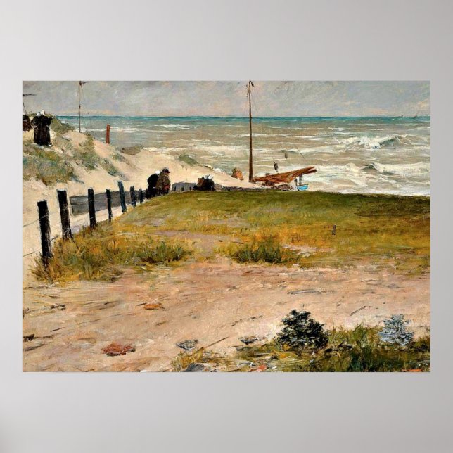 Poster La Côte des Pays-Bas, William Merritt Chase (Devant)