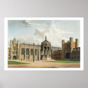 Poster La cour de l'université de trinité, Cambridge, de