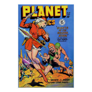 Poster La couverture de Planet Comics #55   Comic Vintage