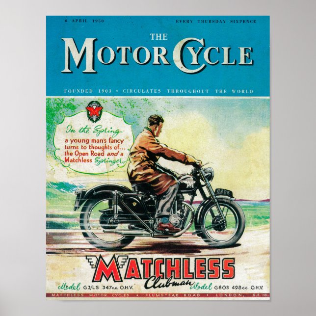Poster La couverture du magazine du cycle automobile (Devant)