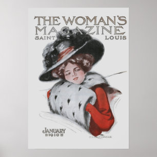 Poster La couverture frontale du magazine féminin