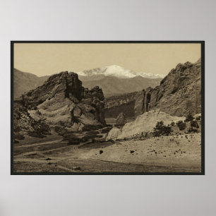 Poster La crête de Pike du jardin des dieux