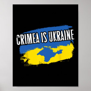 Poster La Crimée est l'Ukraine - Carte des couleurs du dr