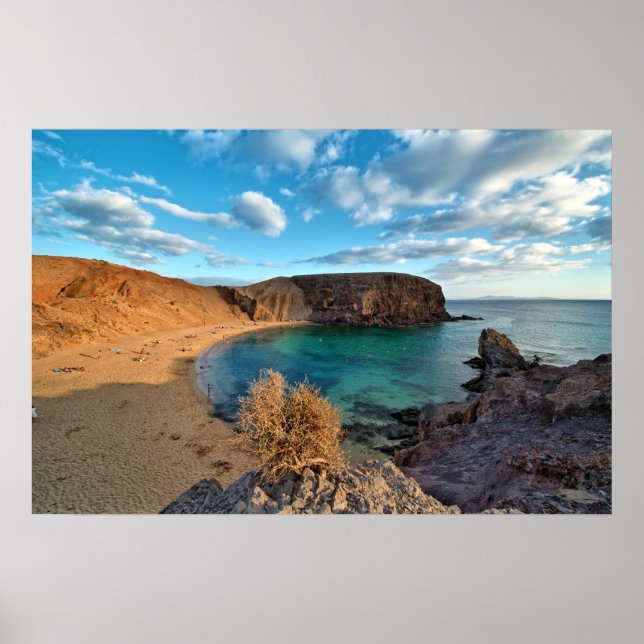 Poster La crique de plage de Lanzarote (Devant)