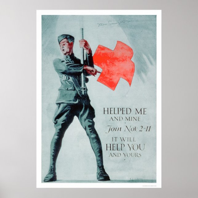 Poster La Croix-Rouge m'a aidée (US00036) (Devant)