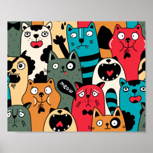 Poster La Crowd of cats