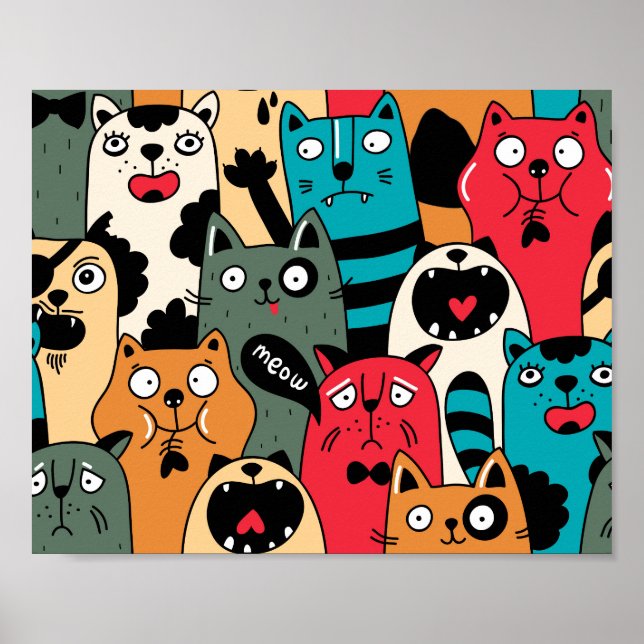 Poster La Crowd of cats (Devant)