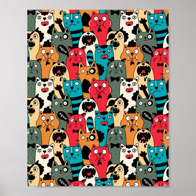 Poster La Crowd of cats (Devant)