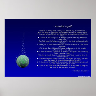 Poster La croyance de l'optimiste - globe