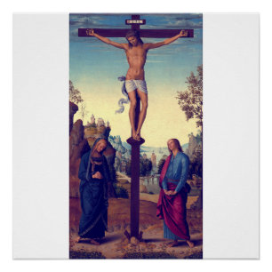 Poster La Crucifixion avec la Vierge par Pietro Perugino