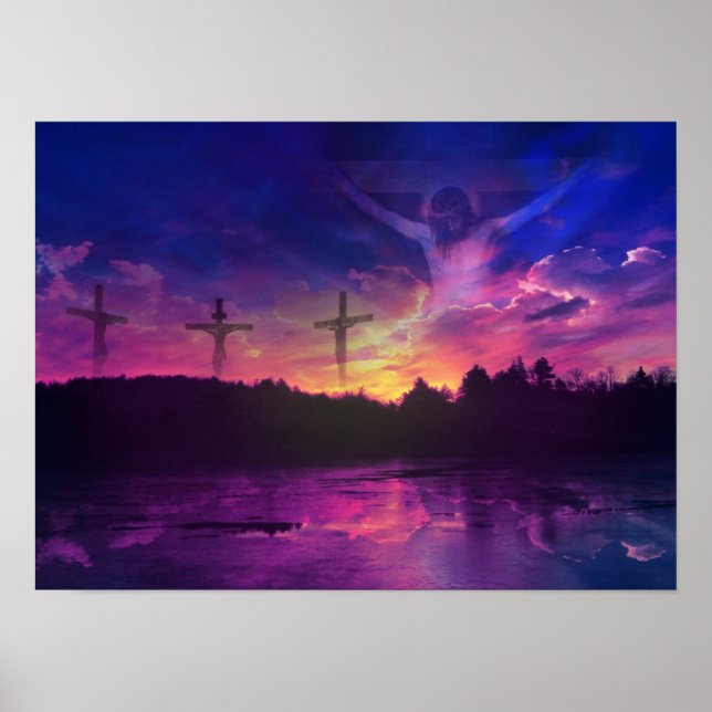 Poster La Crucifixion de Jésus-Christ sur la Croix (Devant)