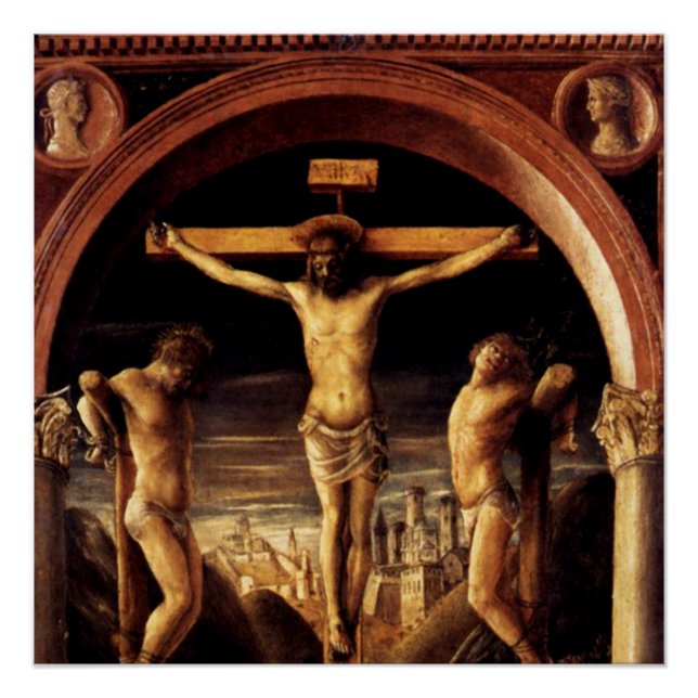 Poster La Crucifixion de Jésus par Vincenzo Foppa - 1456 (Devant)