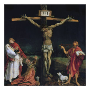 POSTER LA CRUCIFIXION DE LA PIÈCE D'ALTAR ISENHEIM.