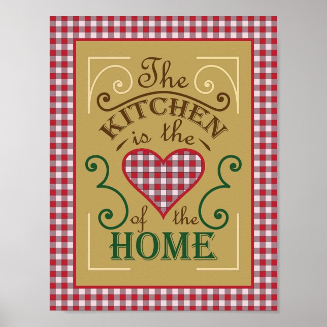 Poster La cuisine est au coeur du design de la maison (Devant)