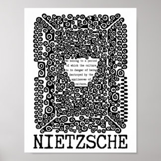 Poster La CULTURE est en danger philosophie cite Nietzsch