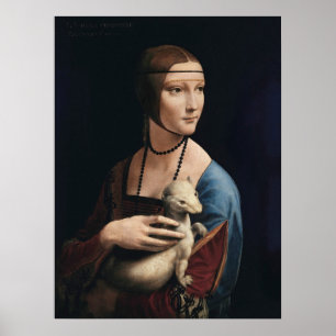 Poster La Dame à la hermine de Léonard de Vinci 