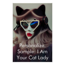 La Dame au Chat (Personnalisable)
