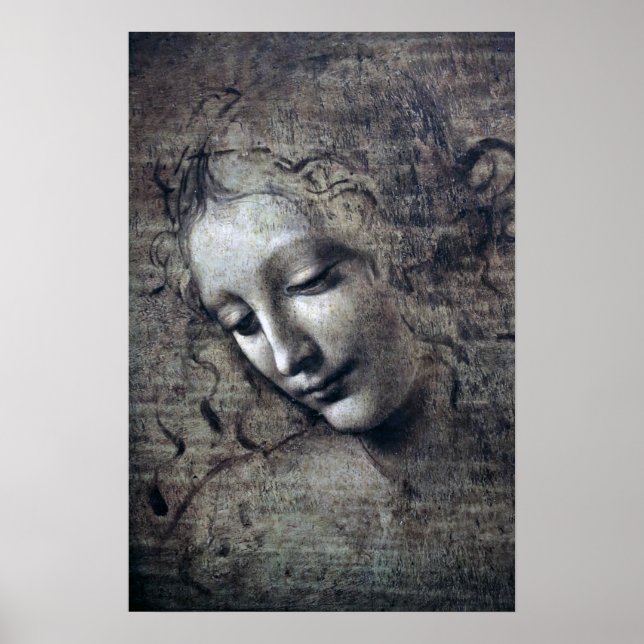 Poster La Dame aux cheveux démoniaques, Léonard de Vinci (Devant)