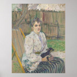 Poster La Dame avec un chien - Art de Toulouse-Lautrec
