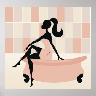 Poster La dame dans le bain