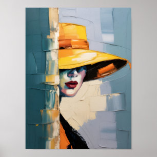 Poster La Dame dans le Casquette jaune