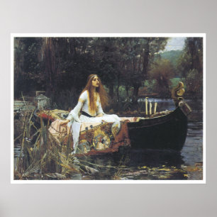 Poster La Dame de Shallot, 1888 John William Waterhouse