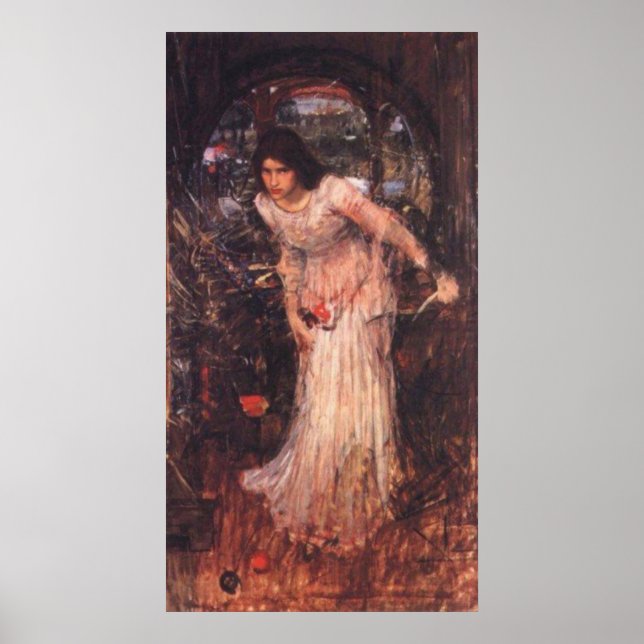 Poster La Dame de Shalott (étude) (Devant)
