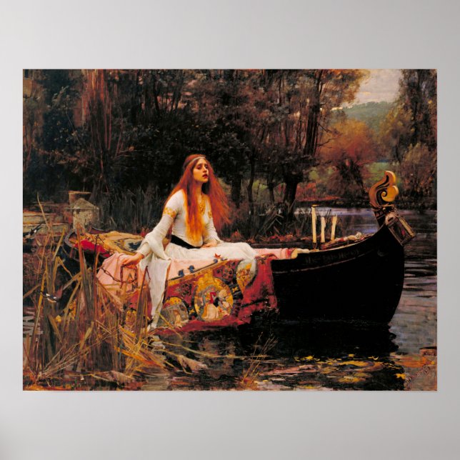 Poster La Dame de Shalott John William Waterhouse (Devant)