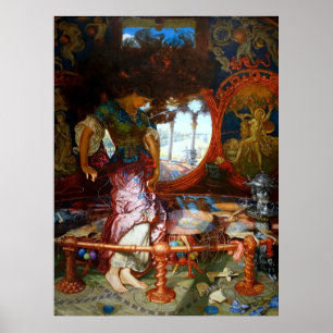 Poster La Dame de Shalott par le préraphaélite William Hu